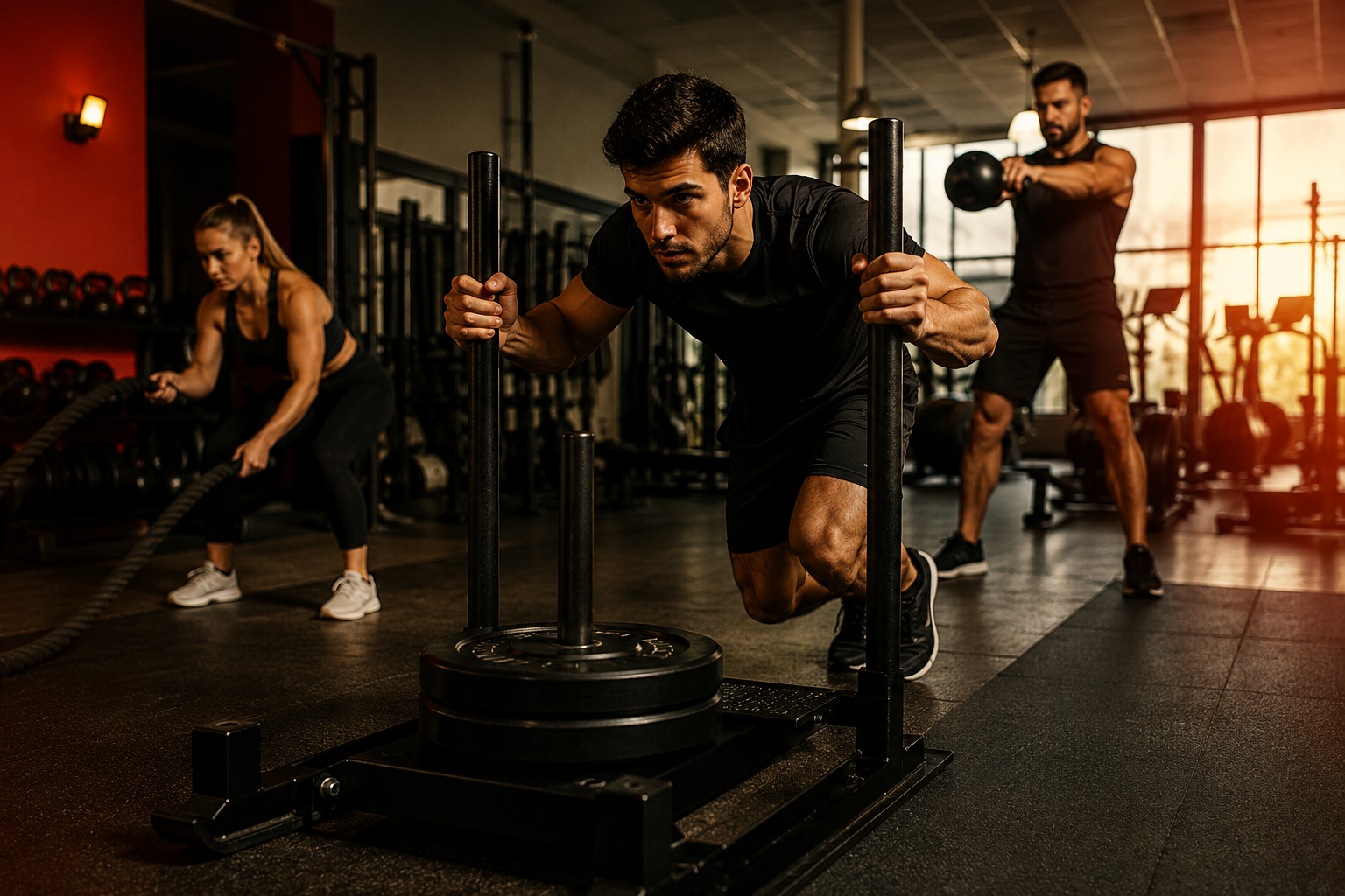 Hybrid fitness training equipment